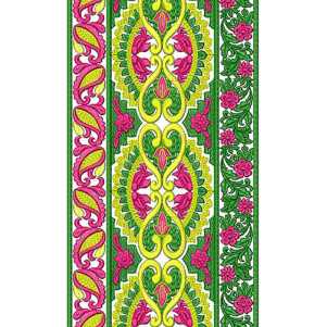 Beautiful floral embroidery Border