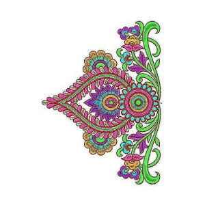 King Style Clothing Designer Border Embroidery Design