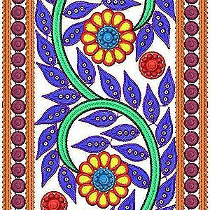 Embroidery Leaf Lace For saree 988