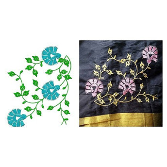 Antique Border Embroidery Design 25006