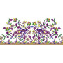 Beautiful Peacock Big Border Embroidery Design 25890