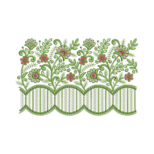 Border Embroidery For Anarkali Top