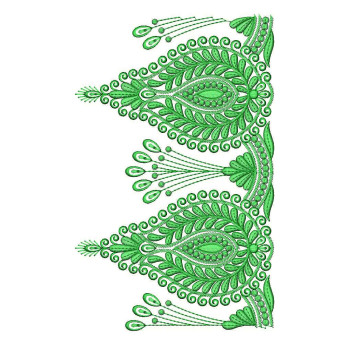 Colombia Dress Border Embroidery Design 24792