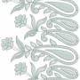 Counter Stitch Paisley Embroidery Border Design 24980