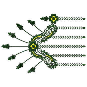 Curtain Border Embroidery Design 25346