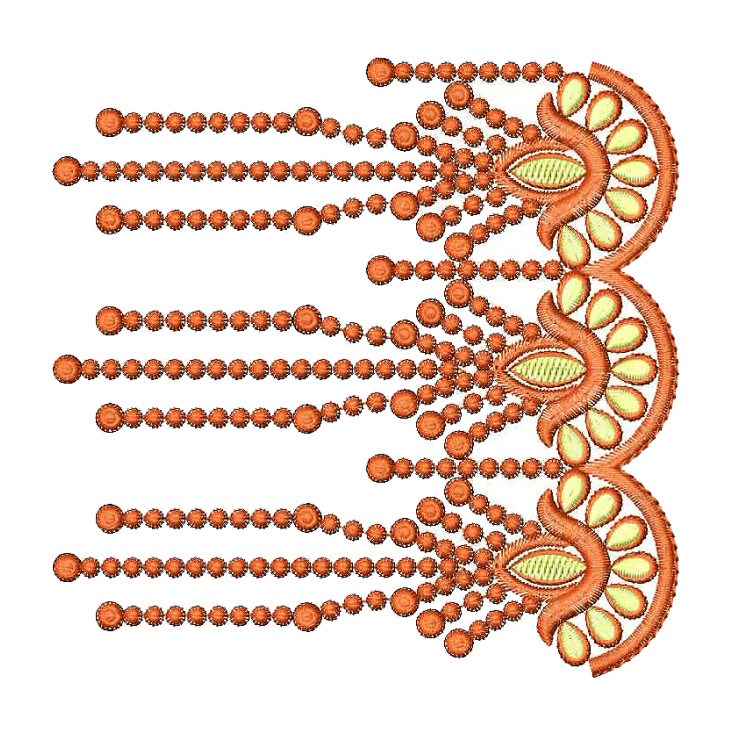 Curtain Border Embroidery Design 25364