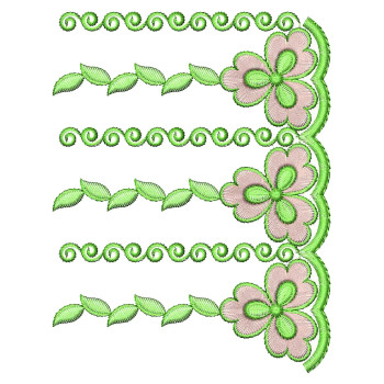 Curtain Border Embroidery Design 25373