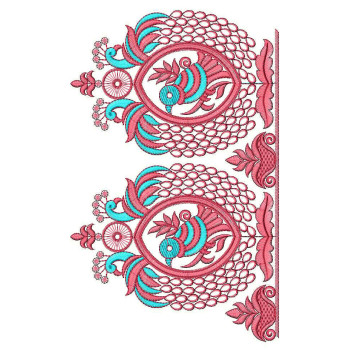 Cushioning Stitches With Start Border Embroidery Design 24784