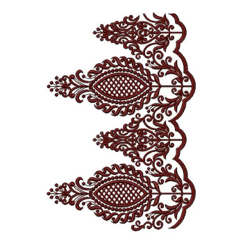 Cut Work Embroidery Border Design 25011