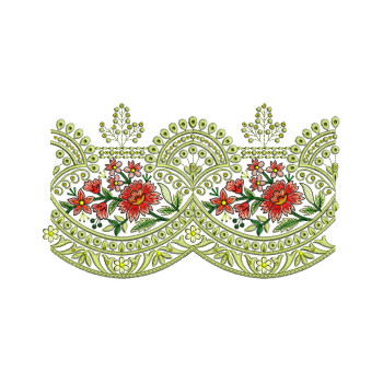 Cutwork Sequins Border Embroidery