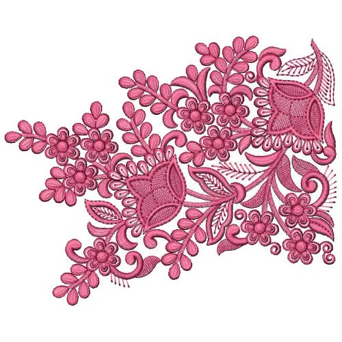 Damask Seamless Pattern Border Embroidery Design 25402