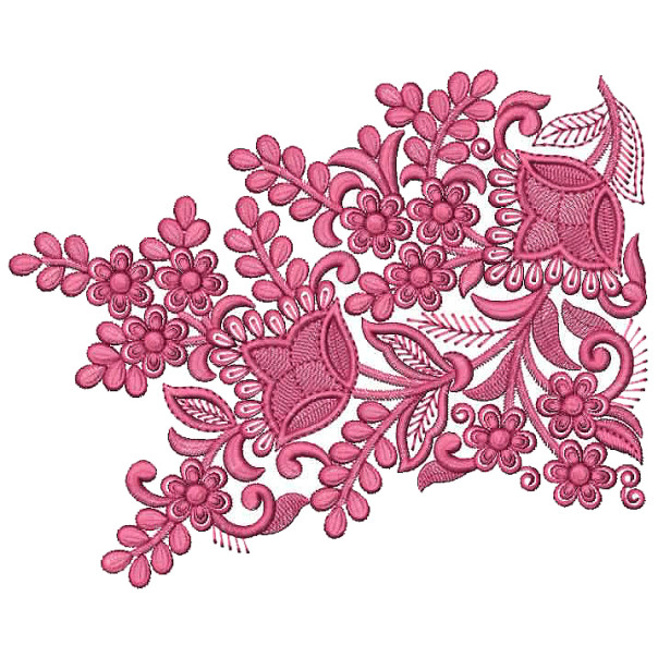 Damask Seamless Pattern Border Embroidery Design 25402