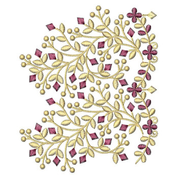 Diamond Shape Border Embroidery Designs 25538