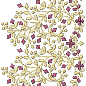 Diamond Shape Border Embroidery Designs 25538
