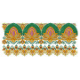 Embroidery Border With Traditional Malaysian Motifs