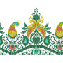 Ethnic Asian Embroidery Border