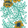 Fancy Flower Border Embroidery Design 24762