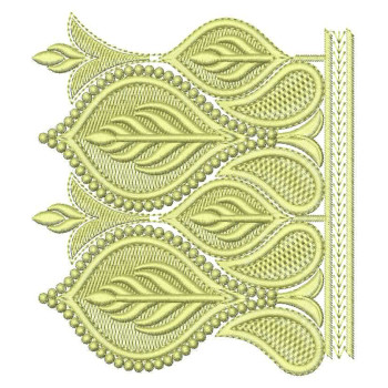 Fancy Style Border Embroidery Design 25404