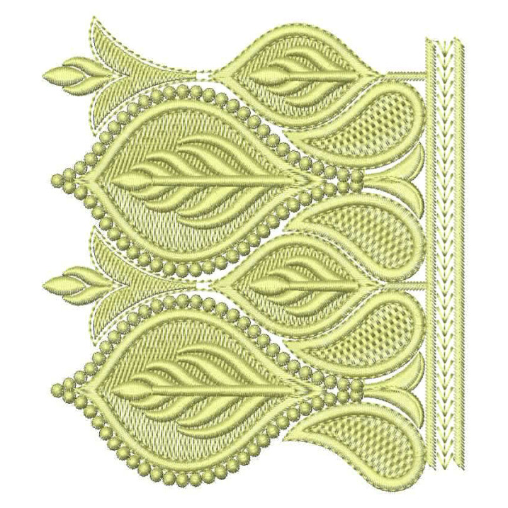 Fancy Style Border Embroidery Design 25404