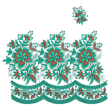 Floral Border Embroidery Designs