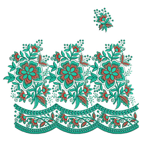 Floral Border Embroidery Designs