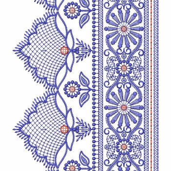 Floral Embroidery Border Designs 25664