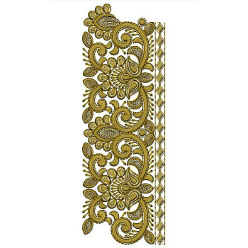 Folk Border Embroidery Design 24915