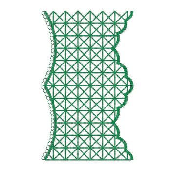 Freestanding Cut Work Wedding Dress Embroidery Design 24707