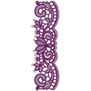 Freestanding Dress Border Embroidery Design 24838