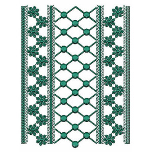 Freestanding Wedding Dupatta Embroidery Design 24840