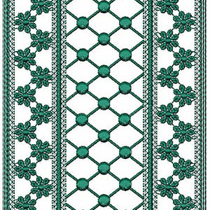 Freestanding Wedding Dupatta Embroidery Design 24840