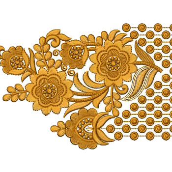 Graceful Big Border Embroidery Design 25412