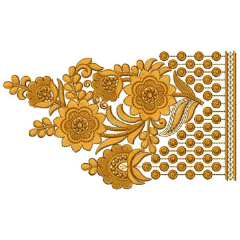 Graceful Big Border Embroidery Design 25412