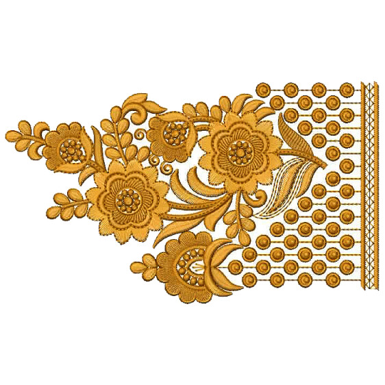 Graceful Big Border Embroidery Design 25412