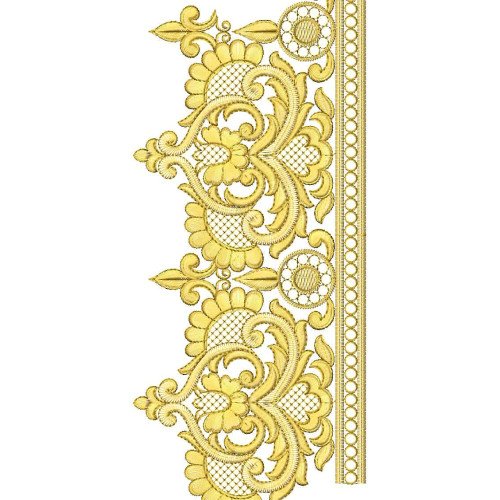 Half Flower Lace Embroidery Designs 25540