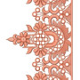 Jacquard Stitch With Mirror Work Border Embroidery Design 24806