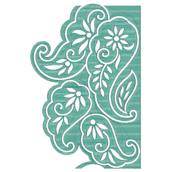 Jacquard Style Border Embroidery Design 25712