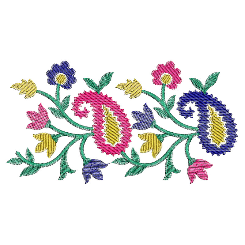 Mexican Embroidery Border Design