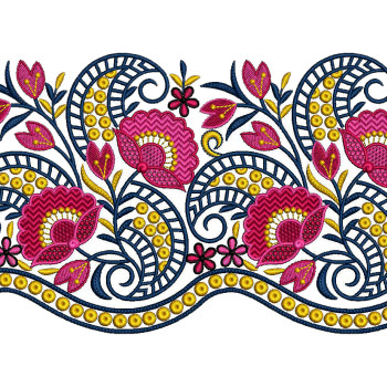 Mexican Flower Embroidery Pattern