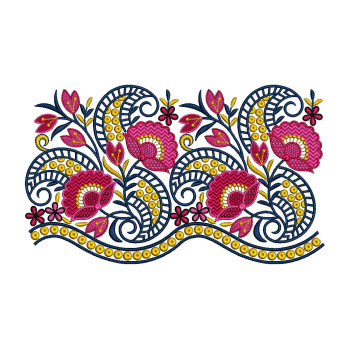 Mexican Flower Embroidery Pattern