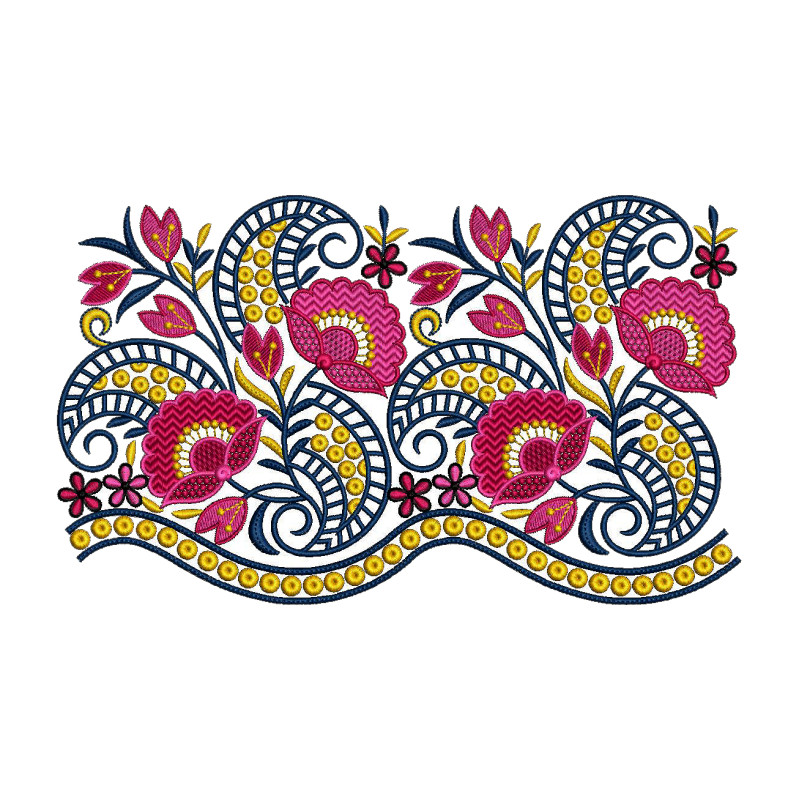 Mexican Flower Embroidery Pattern