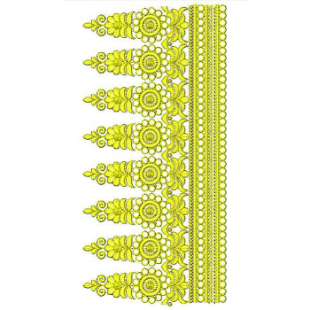 Mirror Work Big Border Embroidery Design 24917
