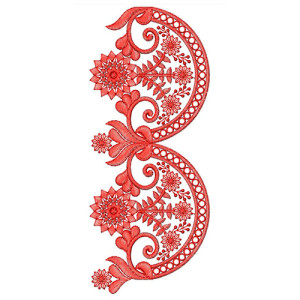 Mirror Work BigBorder Embroidery Design 24842