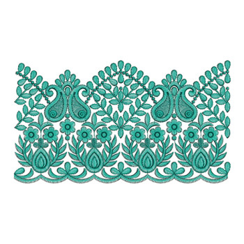 Paisley Design With Cutwok Embroidery