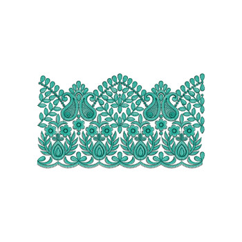 Paisley Design With Cutwok Embroidery