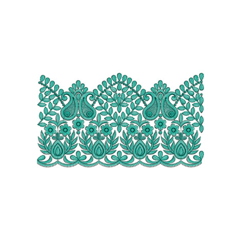 Paisley Design With Cutwok Embroidery