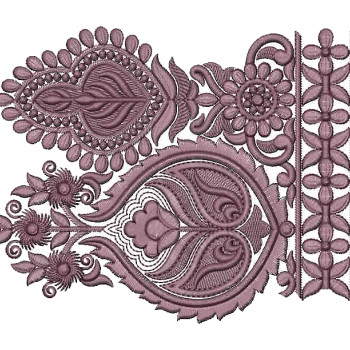 Party Wear Dress Border Design 25410