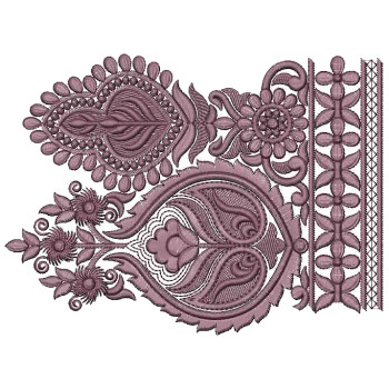 Party Wear Dress Border Design 25410