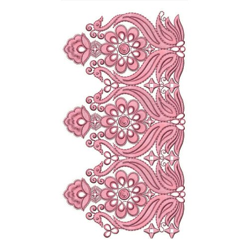 Peacock With Flower Mirror Work Embroidery Design 24800