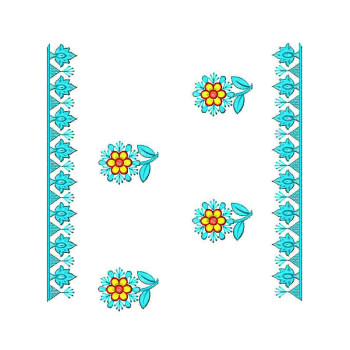 Phulkari Border Embroidery Design 24760